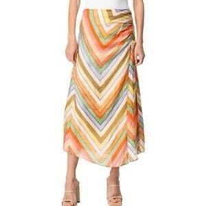 Vibrant Asymmetrical Chevron Skirt